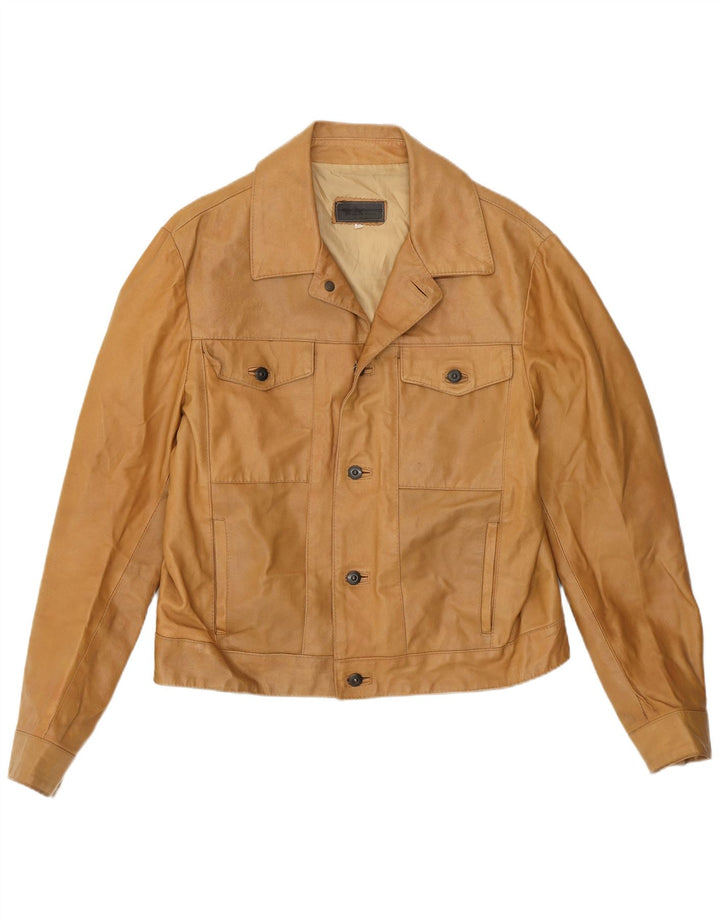 Giacca bomber da uomo Max Grippo in pelle EU 50 grande in pelle beige