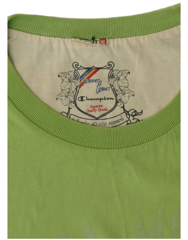T-shirt grafica da uomo Champion Top verde medio