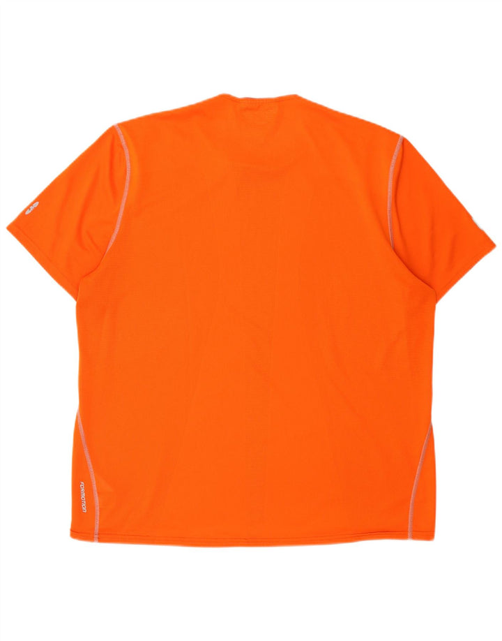 ADIDAS Mens Climacool T-Shirt Top Large Orange Polyester