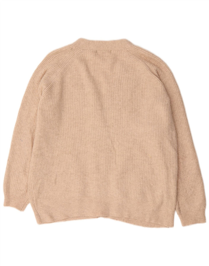 Maglione cardigan oversize da donna Marks & Spencer UK 16 Large Beige Acrilico