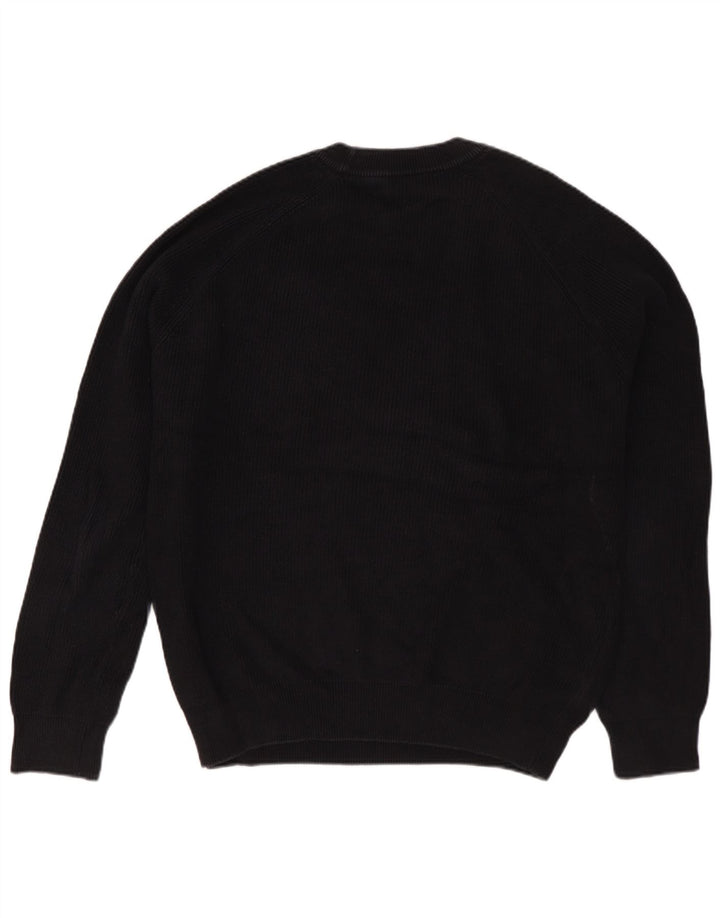 Maglione maglione girocollo da uomo Zara in cotone nero medio