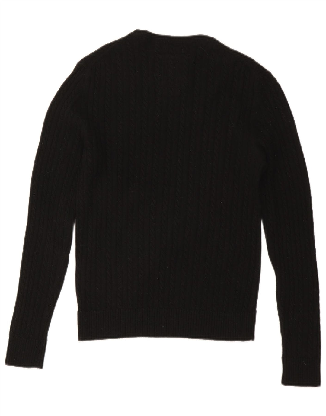 Maglione maglione girocollo da donna SUPERDRY UK 12 lana nera media