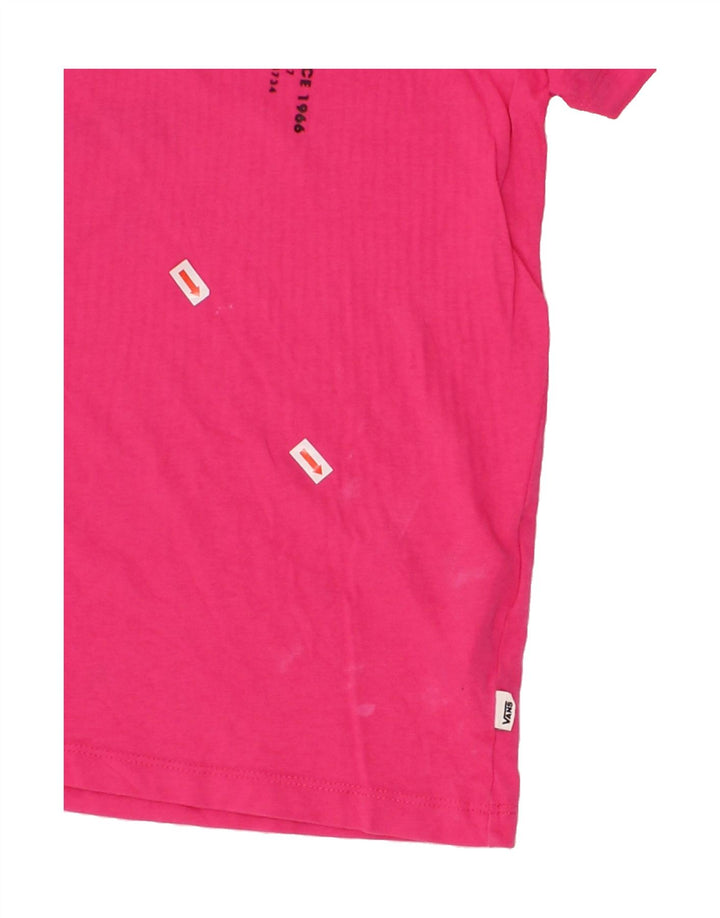 VANS Womens T-Shirt Top UK 10 Small Pink Cotton Vintage Vans and Second-Hand Vans from Messina Hembry 