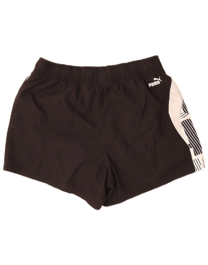 PUMA Mens Graphic Sport Shorts Large  Black Colourblock Polyester