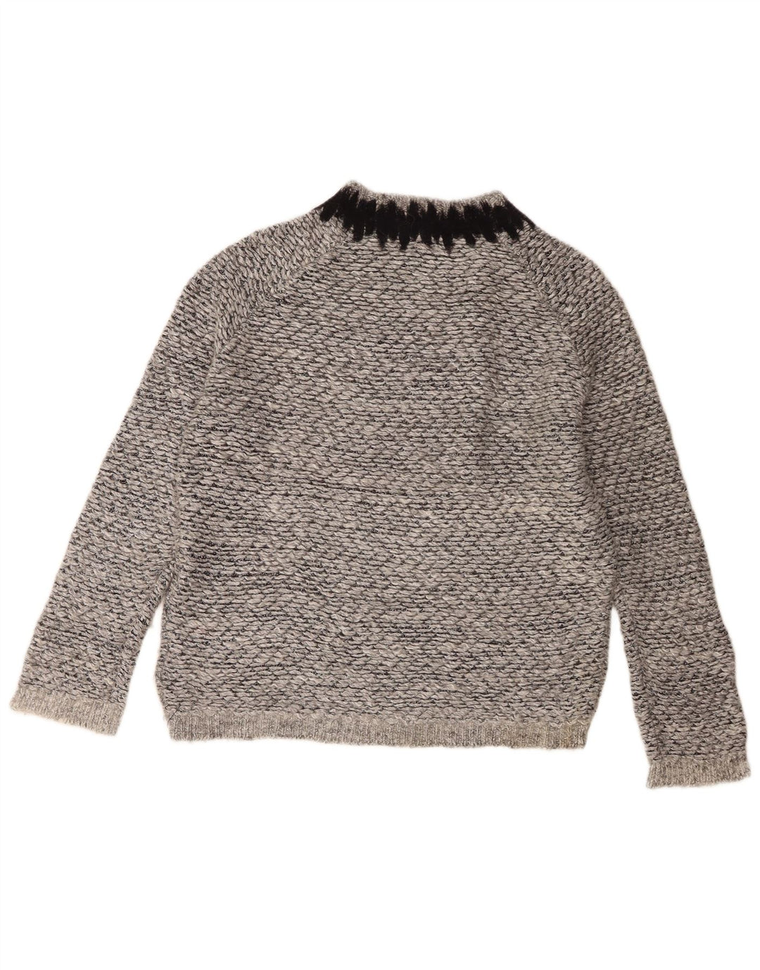 Maglione maglione girocollo da donna Whistles UK 16 Grande poliestere screziato grigio