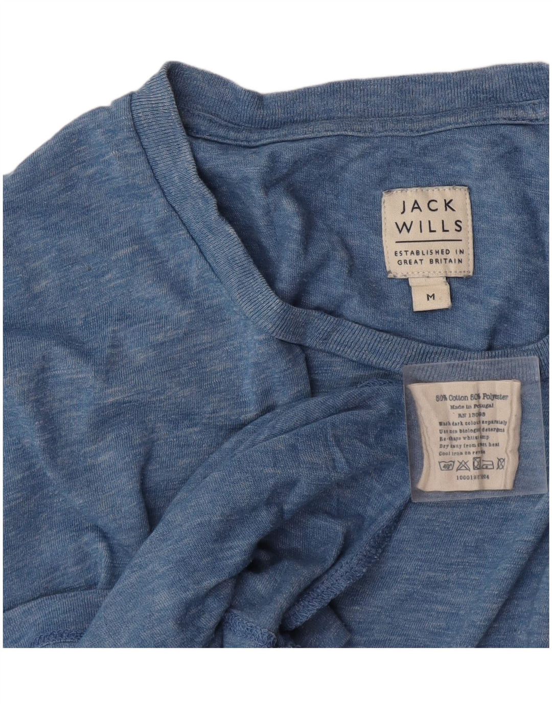 T-shirt da uomo Jack Wills Top in cotone screziato blu medio