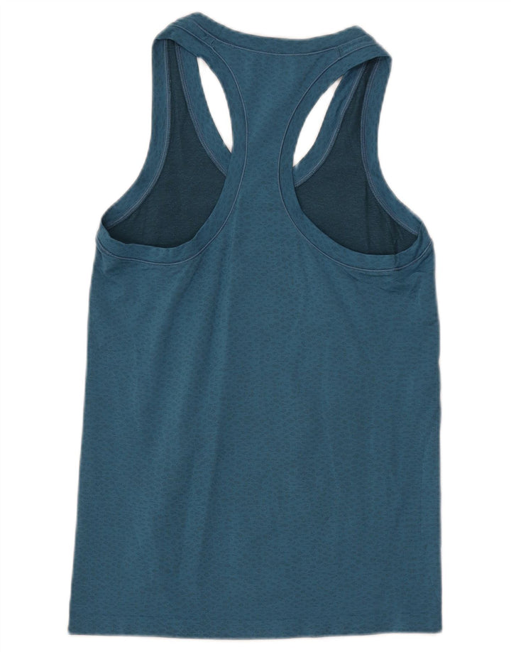 ATHLETA Canottiera da donna UK 8 piccola in nylon maculato blu