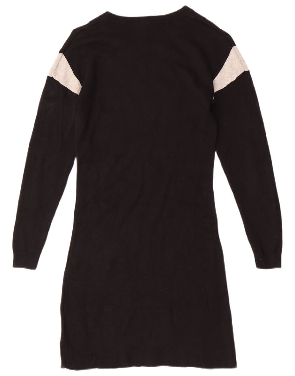 Abito maglione Guess per ragazze con grafica a maniche lunghe, 13-14 anni, color block nero