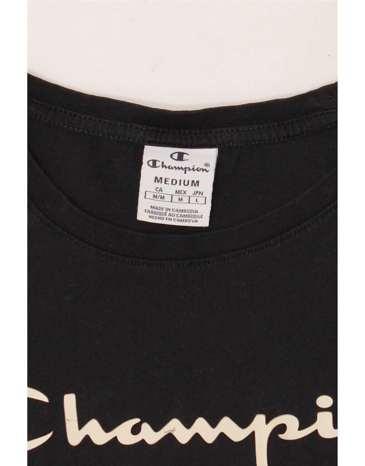 T-shirt grafica da donna Champion Top UK 12 Medium Nera