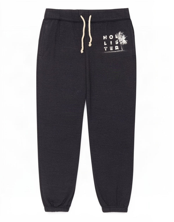 Hollister Womens Graphic Tracksuit Trousers Joggers UK 14 Medium Navy Blue