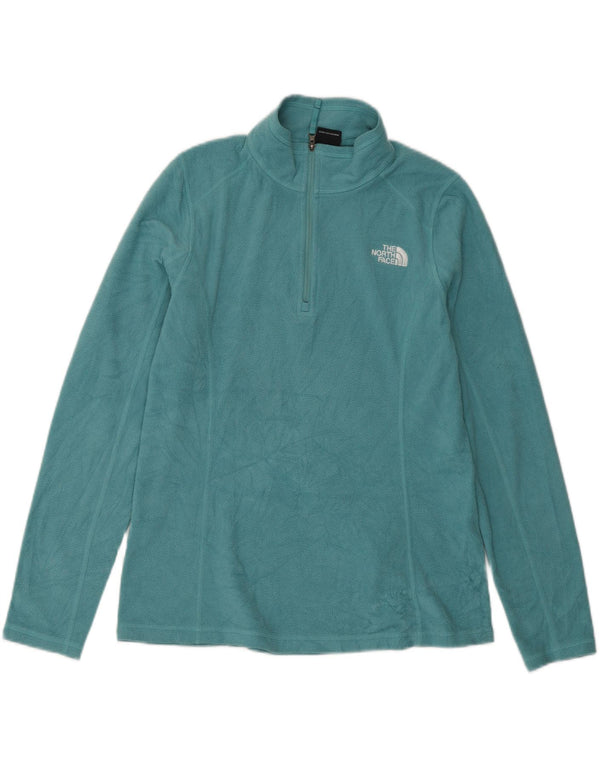 THE NORTH FACE Maglione in pile da donna con zip e collo UK 12 Medio Turchese