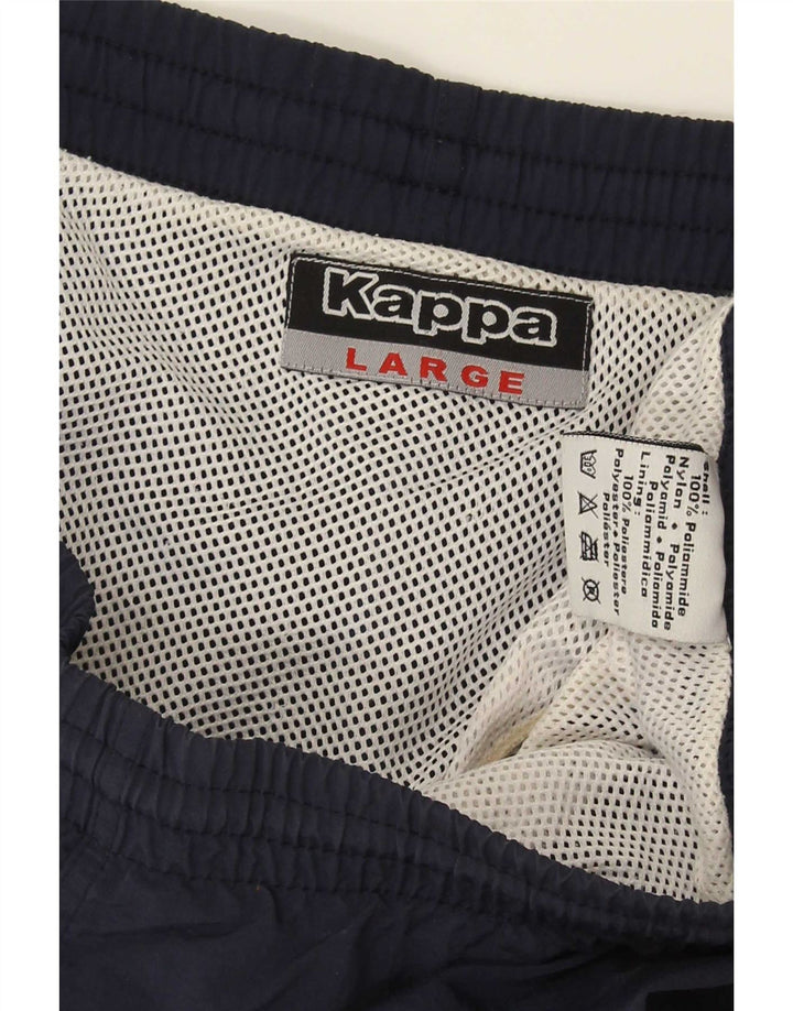Pantaloncini sportivi da uomo Kappa grandi in nylon blu navy