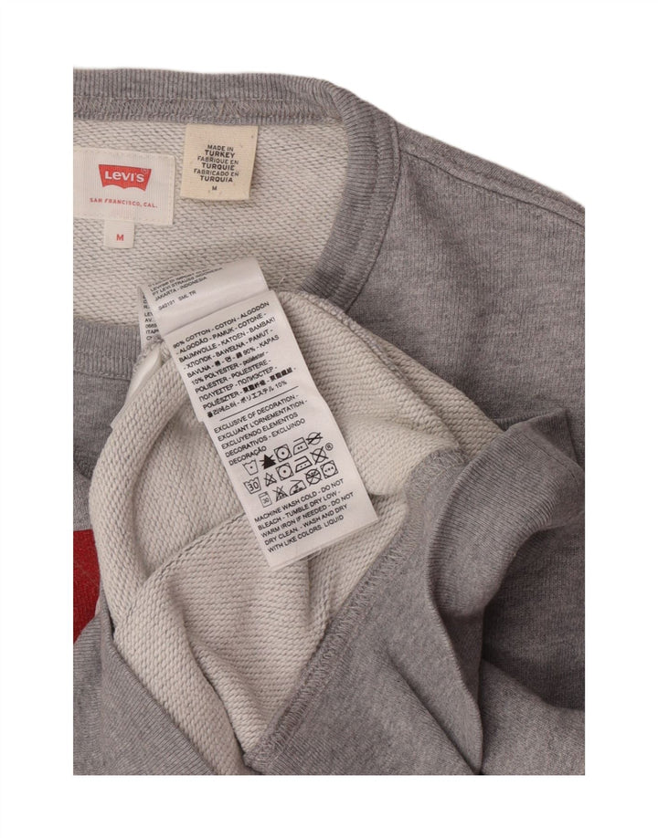 Felpa grafica da uomo Levi's in cotone grigio medio