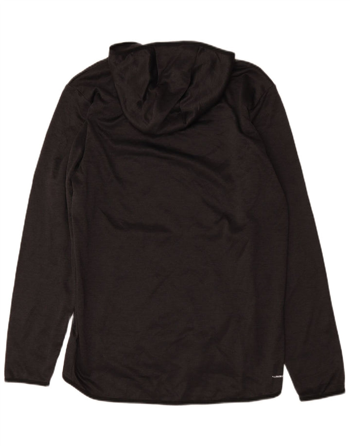 Felpa con cappuccio grafica Adidas Climawarm da uomo, media, in poliestere nero