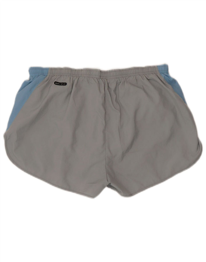 Pantaloncini sportivi Nike Dri Fit da uomo in poliestere color block grigio medio