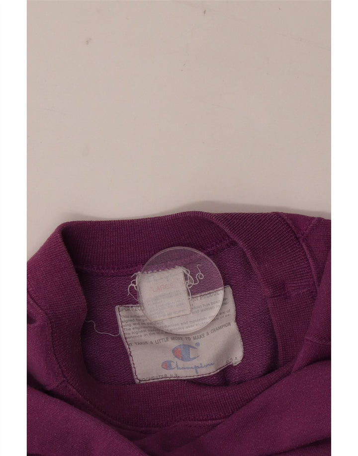 CHAMPION Felpa con grafica a maniche corte da uomo, grande, viola