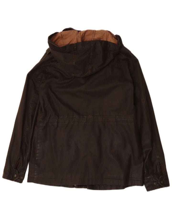 Giacca da donna in cotone cerato con cappuccio Fat Face da donna UK 12 Poliestere marrone medio