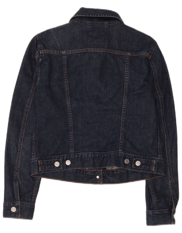 Giacca di jeans corta da donna Levi's UK 12 cotone blu navy medio