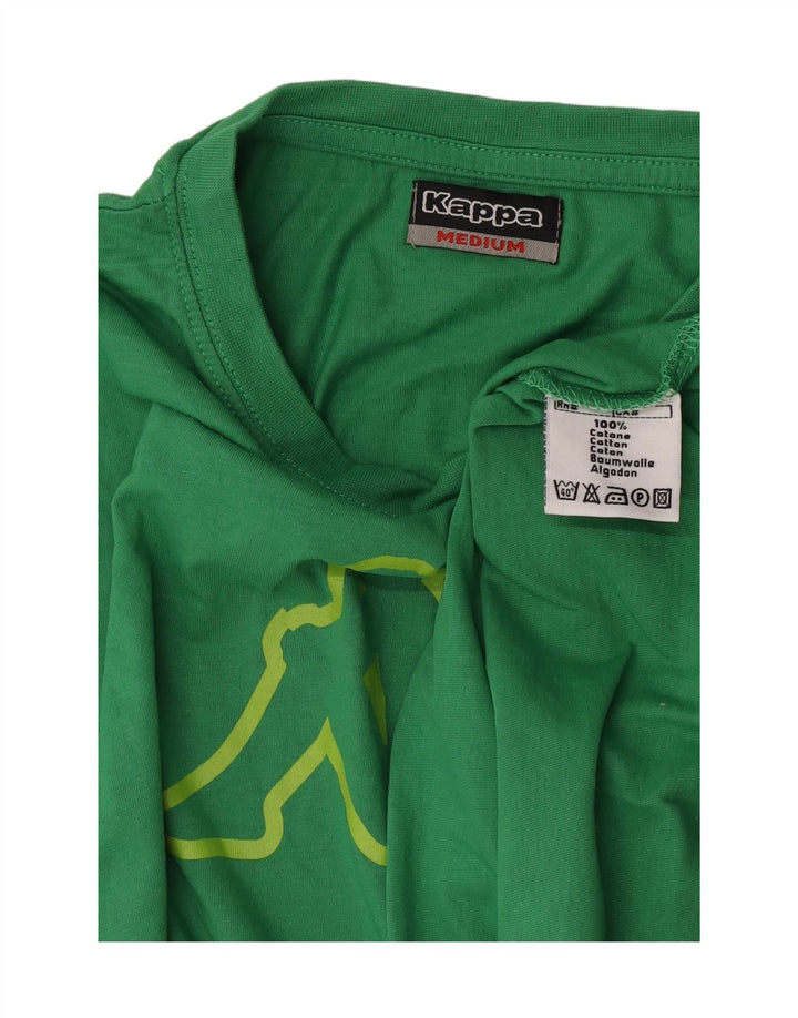 T-shirt grafica da uomo Kappa Top in cotone verde medio