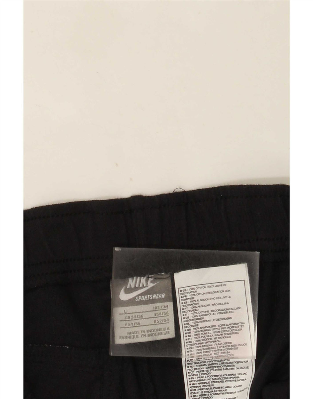 Pantaloncini sportivi Nike da uomo grandi in cotone nero