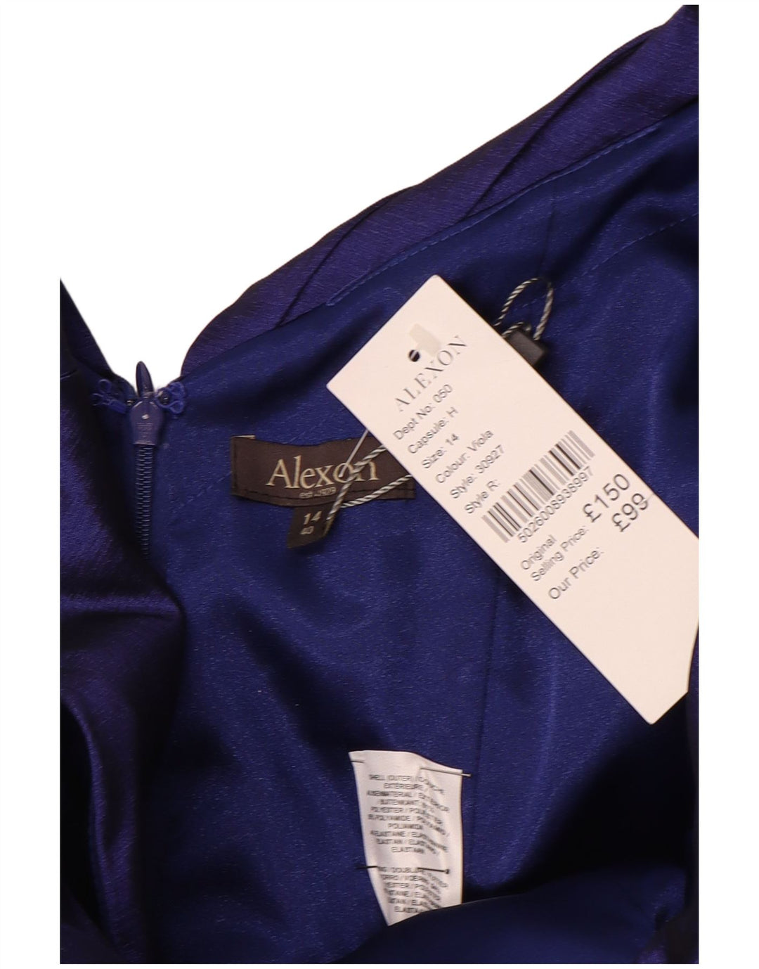 Abito aderente senza maniche da donna ALEXON UK 14 Poliestere viola medio