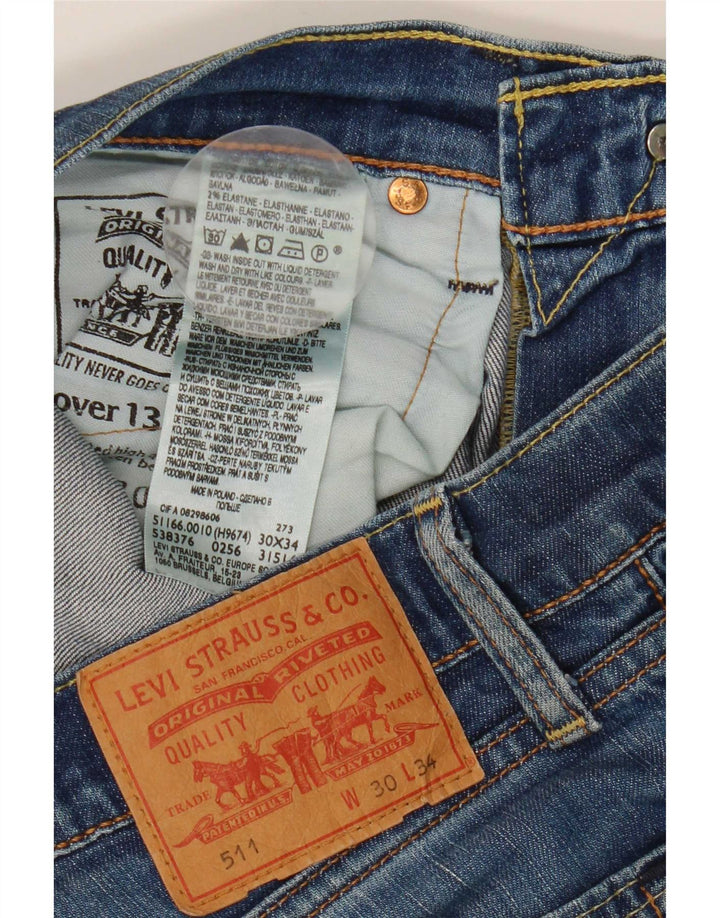 Jeans Levi's 511 Slim da donna W30 L34 cotone blu