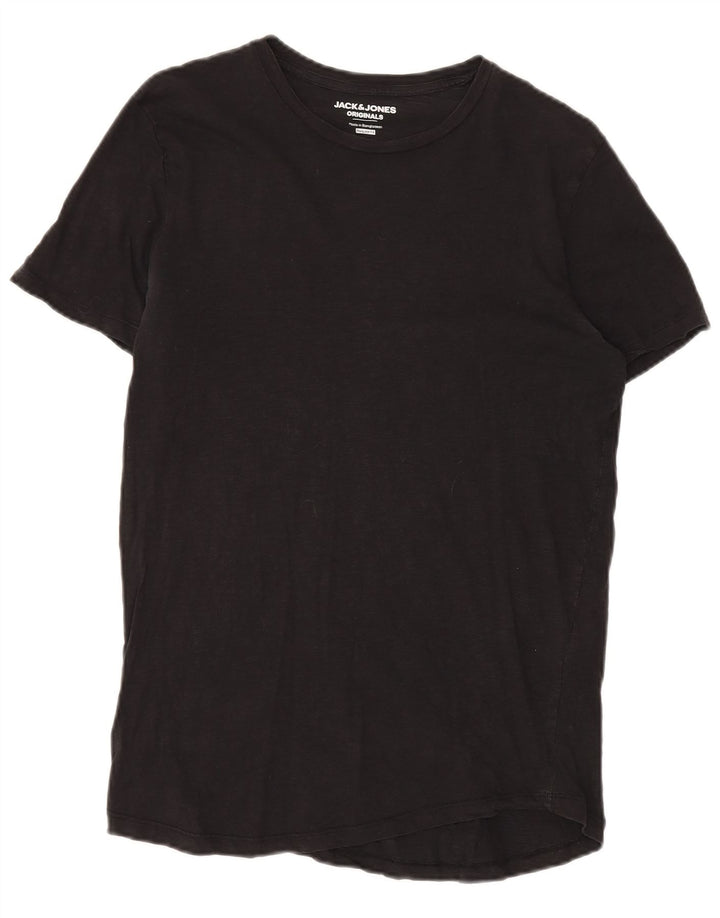 T-shirt da uomo con vestibilità regolare Jack & Jones, cotone medio nero