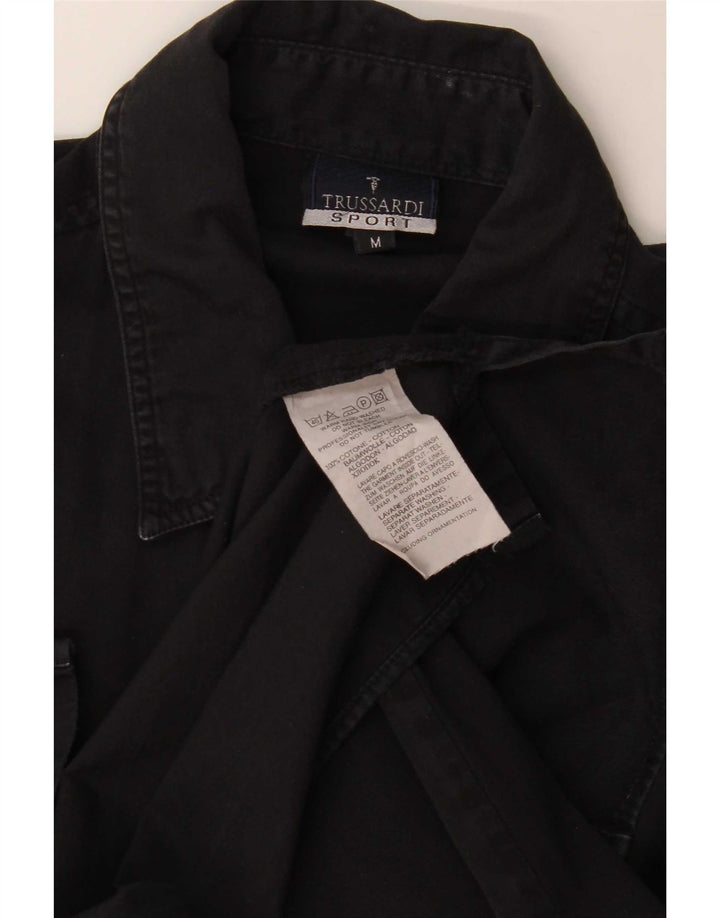 Camicia Trussardi Uomo in Denim Nero Medio Cotone