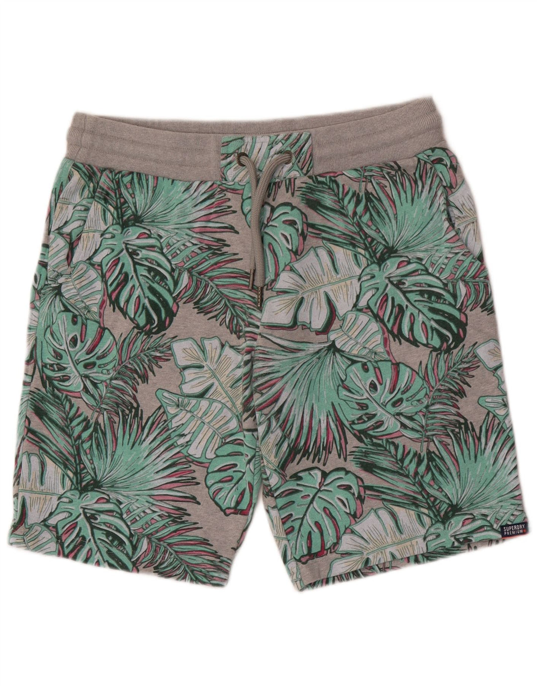Pantaloncini sportivi da uomo Superdry di grandi dimensioni in cotone floreale grigio
