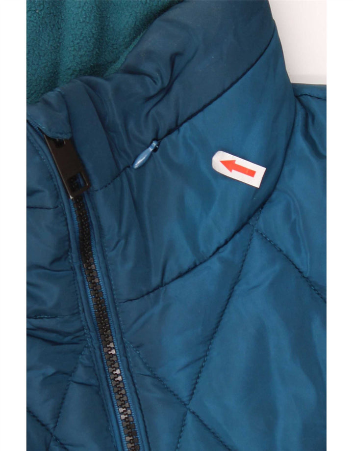 Giacca imbottita trapuntata da donna Marks & Spencer UK 12 poliestere blu medio