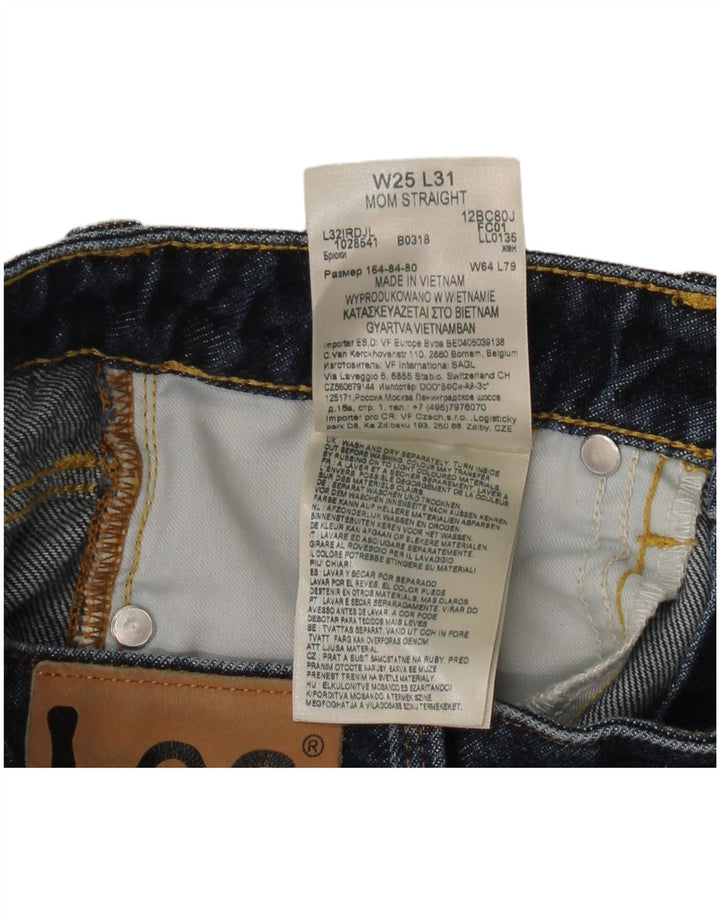 Jeans dritti Lee da donna Mom W25 L27 cotone blu navy