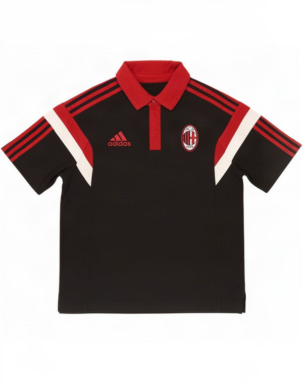 Polo grafica Adidas da uomo AC Milan Small Black Colourblock
