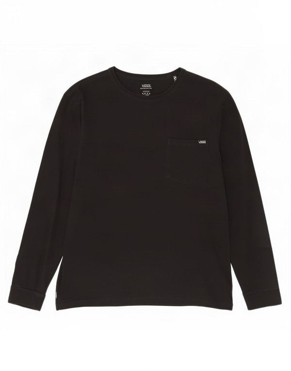 Maglia a maniche lunghe da donna Vans UK 16 grande cotone nero