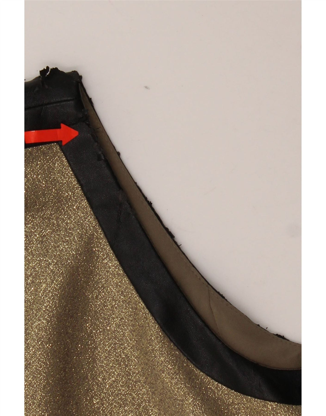 Abito a trapezio senza maniche da donna Dkny US 6 Viscosa chiazzata oro medio