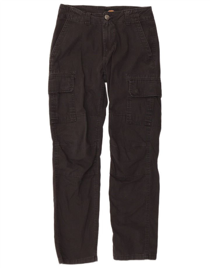 DICKIES Pantaloni cargo dritti da uomo W28 L29 cotone nero