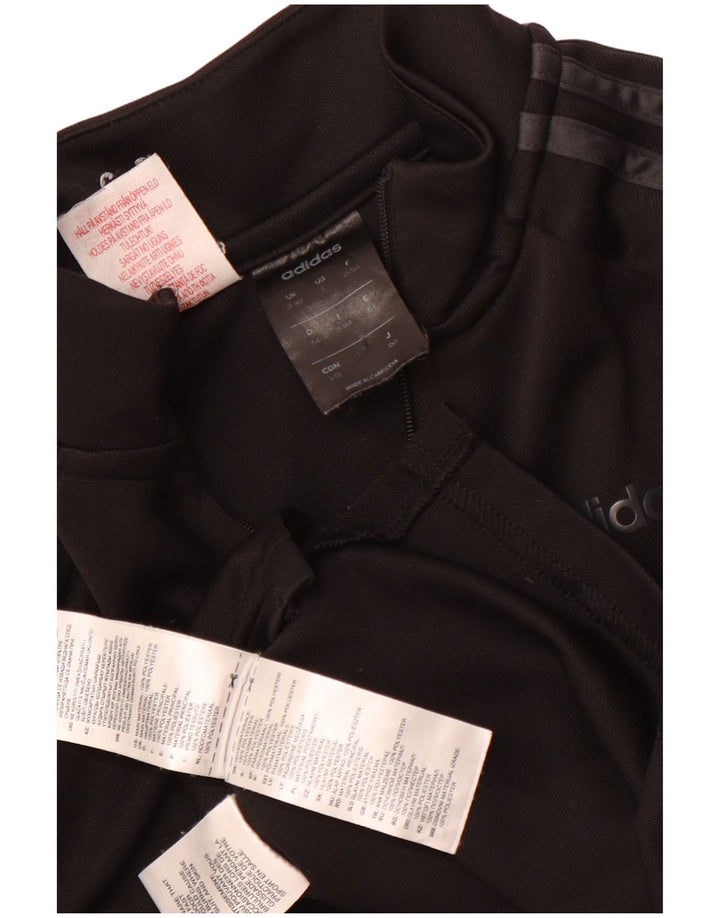 Top della tuta pullover Adidas Climalite con zip e collo da bambino 13-14 anni nera