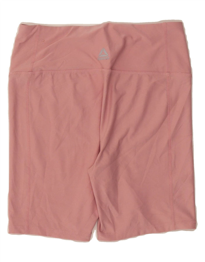 REEBOK Womens Sport Shorts UK 14 Medium Pink Polyester Vintage Reebok and Second-Hand Reebok from Messina Hembry 