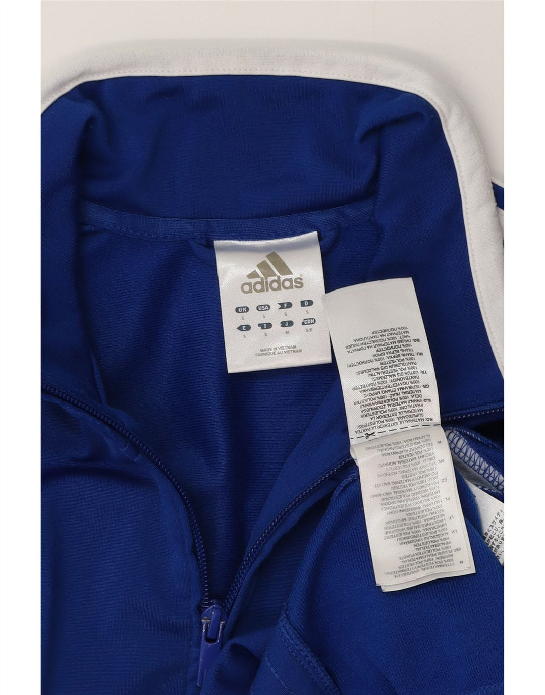 Giacca da ginnastica da uomo Adidas Small Blue Colourblock in poliestere