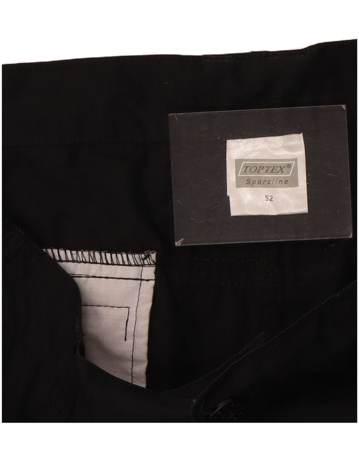 Pantaloni cargo dritti da uomo TOPTEX IT 52 XL W36 L33 Cotone nero