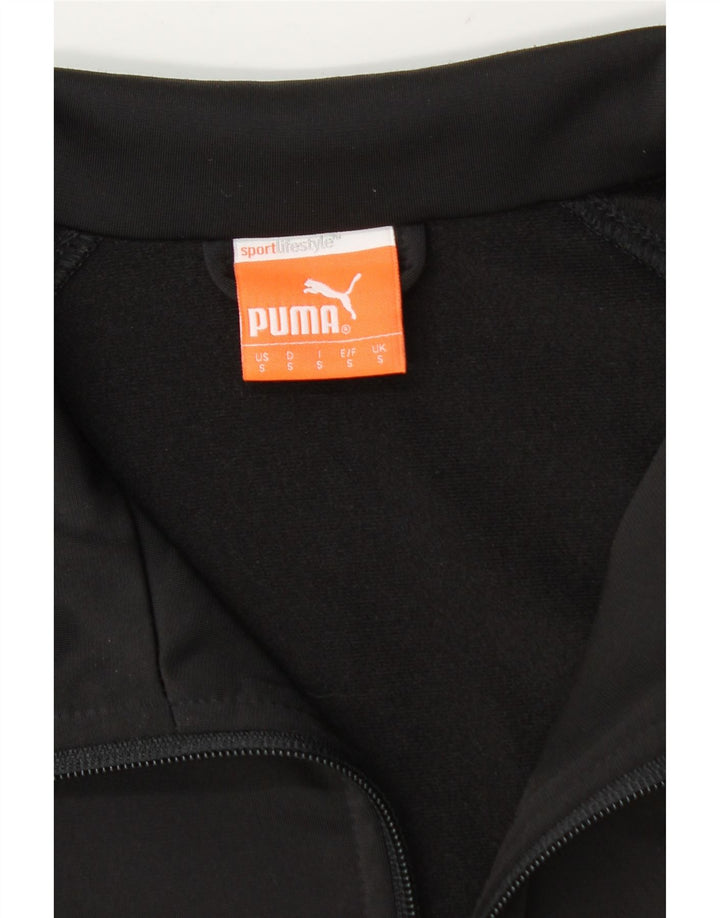 Giacca da ginnastica grafica da uomo Puma Small in poliestere color block nero