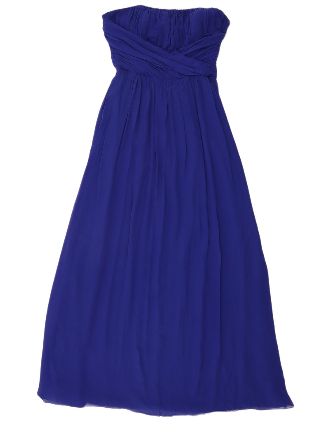 Abito maxi senza spalline da donna Ted Baker taglia 3 seta blu medio