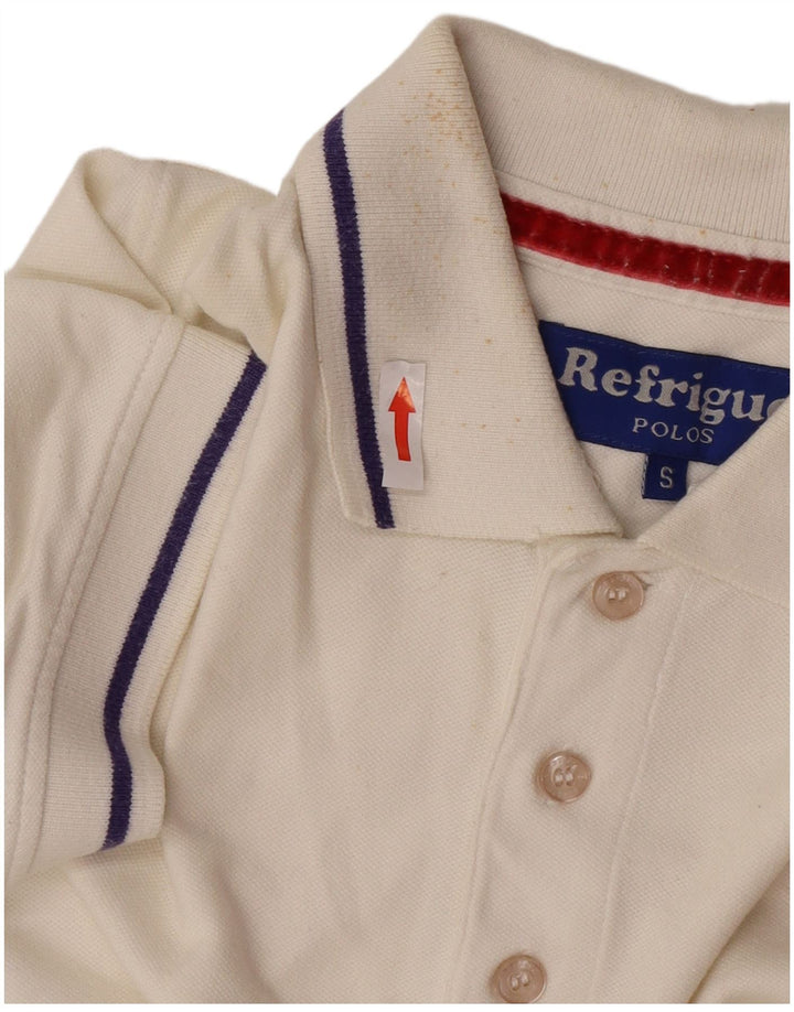 Polo da uomo Refrigue piccola in cotone bianco