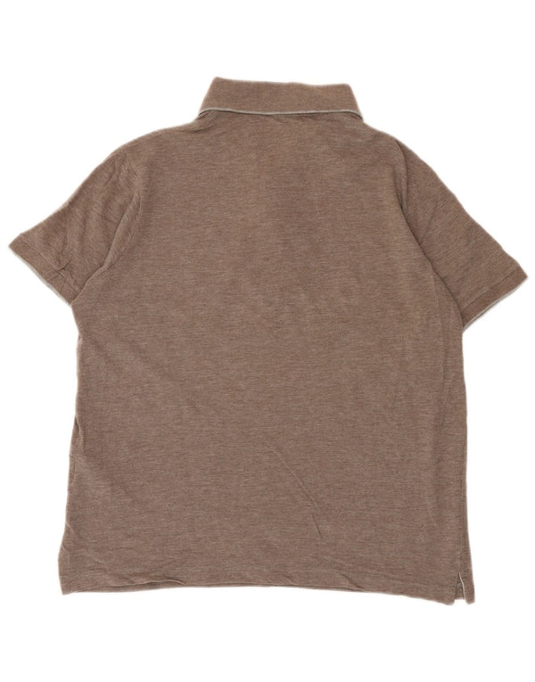 Polo da uomo vestibilità regolare Paul & Shark in cotone marrone medio
