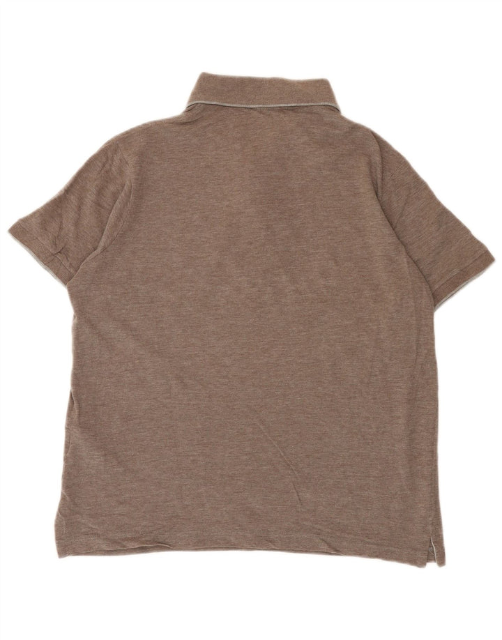 Polo da uomo vestibilità regolare Paul & Shark in cotone marrone medio