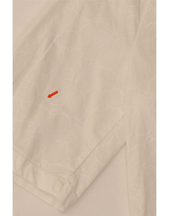 Top corto corto da donna oversize in camicetta Zara UK 6 XS bianco floreale