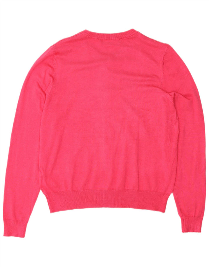 Maglione cardigan da donna Marks & Spencer UK 16 Large Rosa Viscosa