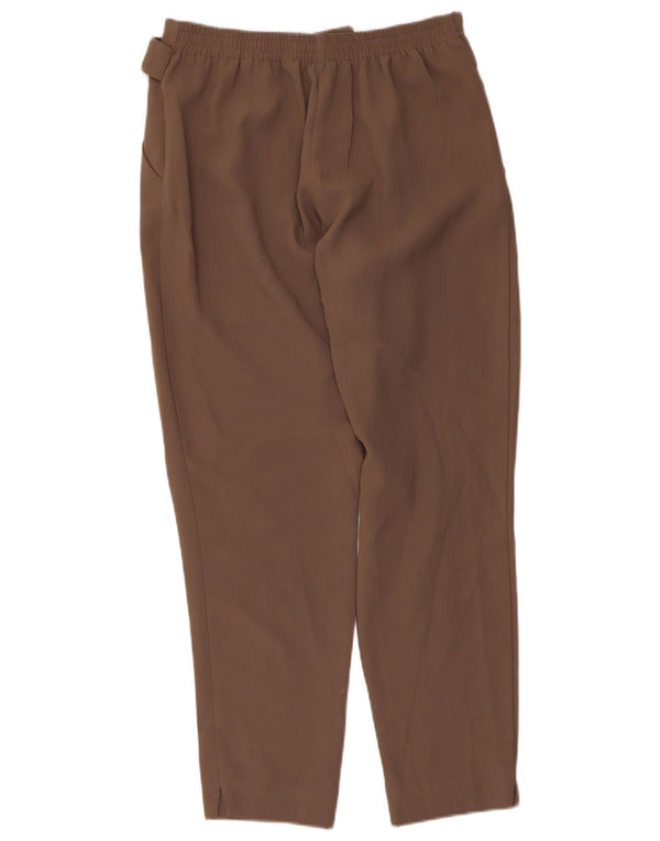 Pantaloni casual affusolati da donna Topshop UK 10 piccoli W28 L27 poliestere marrone