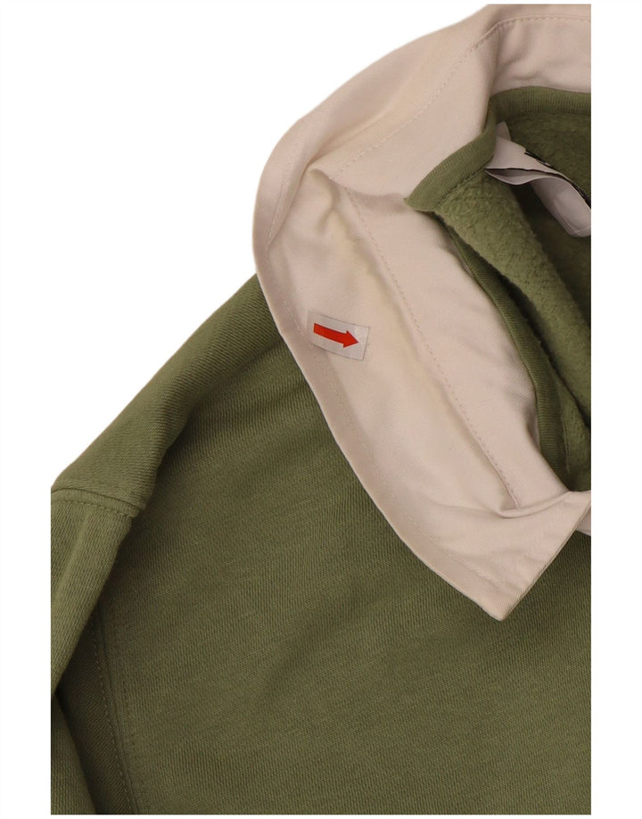 Felpa da uomo Nike Polo Neck Jumper piccola in cotone verde