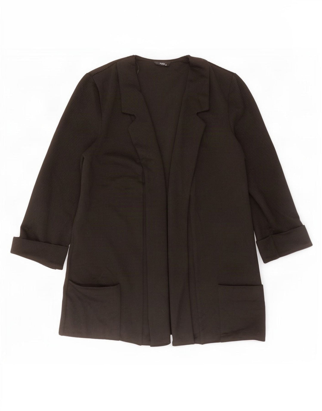 Top cardigan con maniche a 3/4 da donna M&Co UK 14 poliestere nero medio