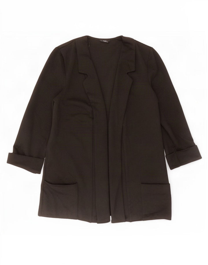 Top cardigan con maniche a 3/4 da donna M&Co UK 14 poliestere nero medio